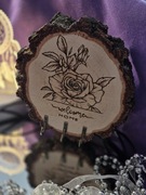 Wieszak na klucze drewniany handmade wypalany ręcznie