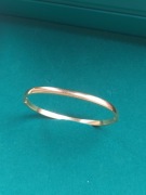 Nowa bransoletka sztywna Stal Chirurgiczna złota