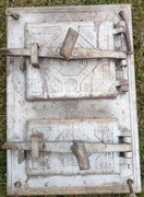 Drzwiczki do pica kaflowego, stare, żeliwne