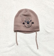 Czapka czapeczka dziecięca brązowa miś 1-3 lata
