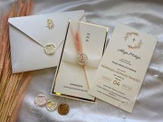 Zaproszenie z kłosem zboża-jasny róż, na Pierwszą Komunię Świętą-02