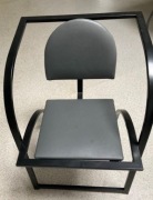 Krzesła-Quartz używane,metal, drewno,skóra Vintage-Ligne Roset