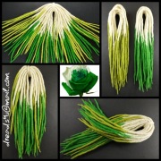 Wełniane dredloki-zielona róża- set 30sztuk DE