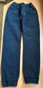 JEANSY spodnie joggery czarne r. 146