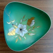 Piękna zielona patera WALLENDORF 1764 goldrelief