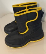 Buty zimowe dziecięce ocieplane rozmiar 29 czarno-żółte