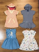 Sukienki, zestaw 4 sztuki, rozm.98-104.