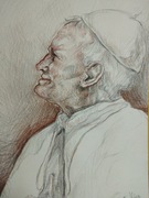 Rysunek obraz papież Jan Paweł II