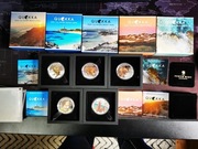 Cały komplet srebrnych monet Quokka kolor Proof 2021 - 2025 - 5 x 1 uncja