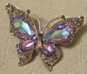Piękna broszka Motyl Paź Królowej Karnawał przypinka, ozdoba żakietu.