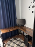 Biurko industrialne loft z półkami 