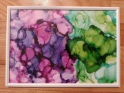 Obraz w ramce 21x30 cm "Abstrakcja tuszami No 11"