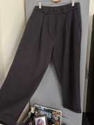 Retro spodnie damskie do kostek – brązowe, M