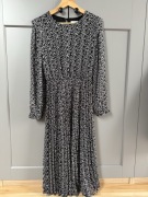 Reserved długa sukienka plisowana biało-czarna S jak nowa 