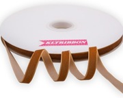 Aksamitna wstążka 10 mm  23 m  miękka, jednostronna, dekoracyjna,  rudy