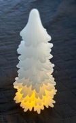 Dekoracja podświetlana LED choinka biała 20,5cm JUMI