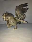 Walczący Kogut Figurka Mosiądz DUŻA