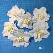 SCRAPKI KRAKÓW KWIATY z bawełny 6 szt. NIEBIESKI BOY