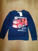 H&M NOWA bluza z motywem - straż pożarna r.134/140
