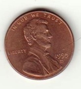 USA 1 cent 1995 r. D . st. 3/3
