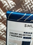 Dwie zasłony aksamitne welurowe glamour kółka 138/250 SMUKEE 2x zasłona 