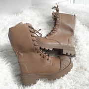 Trapery workery sznurowane glany suwak 38 40