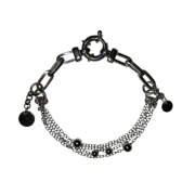 SREBRO 925 bransoletka patchwork ankier kulki krążki beads charms 12g