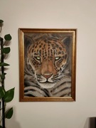 Jaguar, olej na płótnie, na prezent 