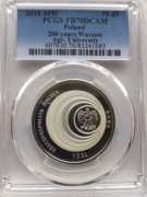 10 ZŁ 200 LAT WARSZAWSKIEJ SGGW 2016 PCGS PR70 ! IDEAŁ RZADKOŚĆ