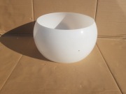 Klosz do lampy OBRĘCZ KOŁO RING 40cm Biały Połysk MURANO GLASS