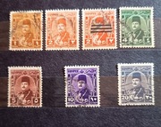 Król Faruk. Egipt. 1, 2, 2 (nadruk), 4, 5, 20