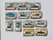 (1654) duża seria zanczków statki