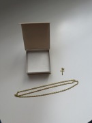 Pozłacany łańcuszek złotem próby 585 srebro 925 pod