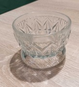 Cukiernica szklana na nóżce PRL