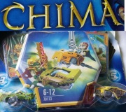 klocki chima 2 pojazdy speedorz na napęd 2 figurki 2 klucze napędy speedor
