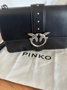 Torebka czarna PINKO  Classic Love ONE srebro 