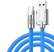 Mocny Przewód do ładowania telefonu USBC 6A 100W MOCNY LED Metalowy