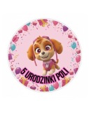 Opłatek na tort Psi Patrol Skye napis gratis 