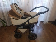 Wózek dziecięcy głęboki spacerowy gondola BabyMerc Q9 brązowy