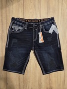 ROCK REVIVAL AFFLICTION SZORTY JEANSOWE ARES DENIM 36 NOWE Z METKĄ