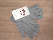 rękawiczki pięciopalczaste szare damskie