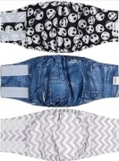 CuteBone DM06M-DE pieluchy dla psów, 3 sztuki rozmiar M