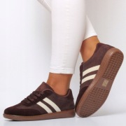 Sneakersy damskie brązowe buty sportowe adidasy lekkie 38