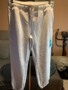 Primark spodnie dresowe dresy szerokie casual oversize szary melanż