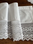 Pracownia Wierzbowisko 2 zazdrostki 70x40 cm bawełna koronka 13,5 cm