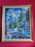 Stary obraz na płótnie Richard Friis Paryż 