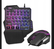 RedThunder Zestaw Klawiatura Mysz RGB Do Gier Czarny