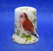 Naparstek Kolekcjonerski Porcelanowy - Ptak Dziwonia