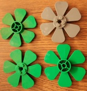 Lego 4 szt wentylator śmigło duży liść 8x8 30078 UŻYWANE