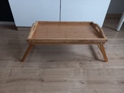 Taca śniadaniowa z rozkładanymi nóżkami 30 x 50 cm bambusowa